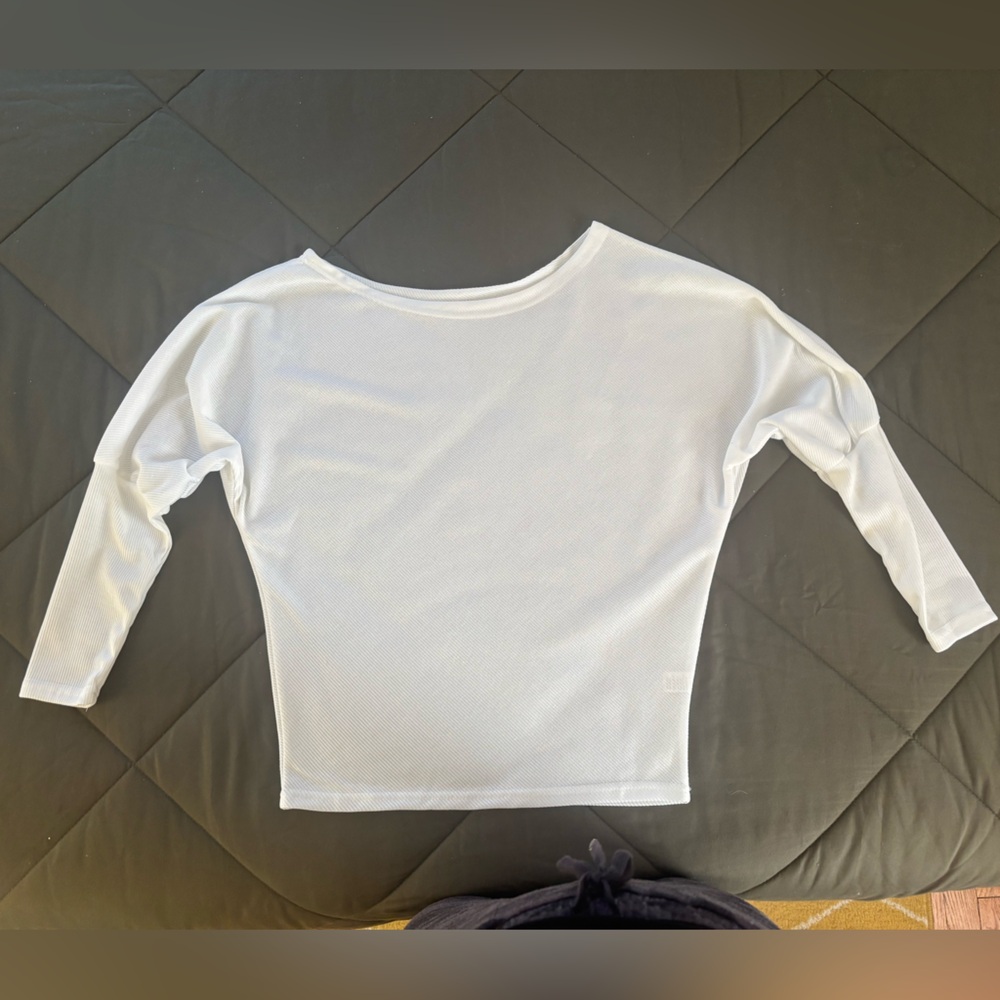 Women's White Long Sleeve Top
